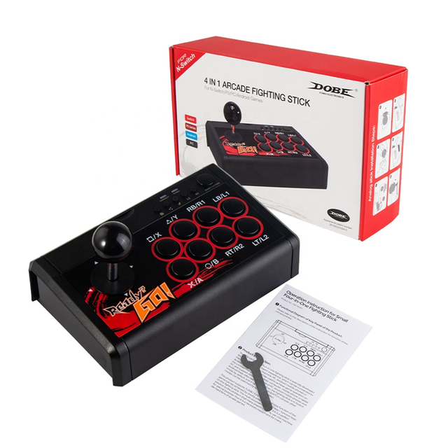 TNS-19059 4 in 1 USB Arcade Fighting Stick Joystick for Nintend Switch/PS3/PC/Android Game Accessories