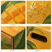 Boîte cadeau personnalisée pour mangues, carton ondulé avec poignée, emballage de mangues Keitt avec impression peinture à l'huile, vente en gros OEM