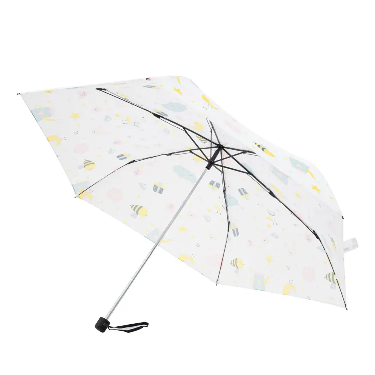 Guarda-chuva de tamanho pequeno personalizado, 6 aberturas, branco, estampas para protómição, mulher, chuva, 3 dobras, super minúsculo, guarda-chuva