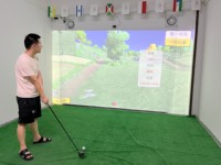 Simulateur de golf interactif haute précision personnalisable AR/VR/MR avec système de swing complet et écran tactile pour l'intérieur
