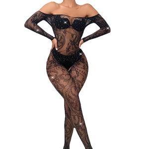 Bodystocking sexy japonais pour femme, à manches longues, moulant, avec découpes, couleur chair, vente en gros - Product Image 5