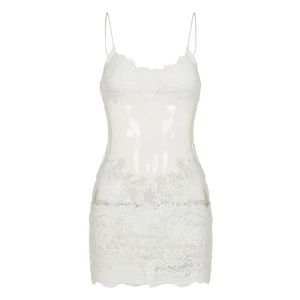 Nuevo Vestido Mini Sexy de Verano 2026 con Cuello Halter, Malla, Encaje, Espalda Descubierta y Transparente para Fiesta en la Playa, Elegante para Mujer - Product Image 5
