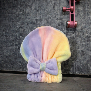 <span class=keywords><strong>Bonnet</strong></span> <span class=keywords><strong>de</strong></span> séchage en microfibre super absorbant pour femmes épaissi imprimé couleurs arc-en-ciel serviette <span class=keywords><strong>de</strong></span> douche à séchage rapide pour cadeau <span class=keywords><strong>de</strong></span> plage - Product Image 3