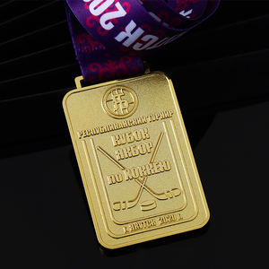 Médailles personnalisées <span class=keywords><strong>en</strong></span> métal doré, alliage de Zinc, gravure Rectangle, médailles de sport, de course, de Hockey, de Baseball, fantaisie, bon marché - Product Image 4