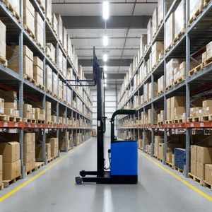 TAIXING JICHUAN Chariot élévateur électrique <span class=keywords><strong>de</strong></span> picking, transpalette hydraulique, chariot élévateur à mât 1T-3T, chariot élévateur à conducteur debout à pneus pleins - Product Image 2