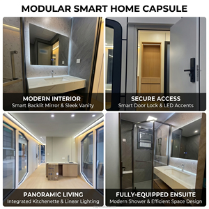 <span class=keywords><strong>Maison</strong></span> capsule à deux étages écologique et durable, <span class=keywords><strong>maison</strong></span> modulaire de luxe moderne, duplex compact avec terrasse pour chambre à coucher, utilisation mobile - Product Image 3