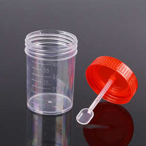Jiangsu Datang Medical Sample Cup 15ml Screw Cap With Spoon For Stool Urine Testing - Product Image 2