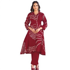 Salwar Kameez Moderno de Rayón con Estampado de Lámina Descolorida de Rayón para Baile de Graduación y Graduación - Product Image 1