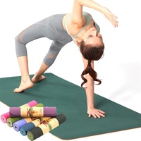 Tapis de yoga NBR moins chers, logo personnalisé, ensembles de yoga fitness pour femmes, tapis de yoga TPE