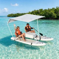 Bateau Catamaran Électrique Gonflable pour Jeux Aquatiques en Océan et Lac, Équipement de Sports Nautiques Catamaran Gonflable