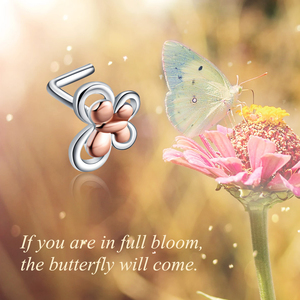 Anelli di gioielli per ragazze <span class=keywords><strong>in</strong></span> finto <span class=keywords><strong>naso</strong></span> 925 ciondolo con fiore <span class=keywords><strong>in</strong></span> <span class=keywords><strong>argento</strong></span> Sterling <span class=keywords><strong>Piercing</strong></span> al <span class=keywords><strong>naso</strong></span> - Product Image 6