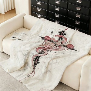Cream Horse Safari Scene Flannel Blanket <b>Throw</b> Blanket Nap Blanket Wholesale Cozy Warm <b>Super</b> <b>Soft</b> for Home Office Nap - Product Image 6