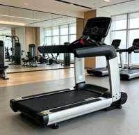 Caminadora Eléctrica Comercial con Pantalla LED Táctil, Máquina de Correr para Gimnasio, Cardio, Fitness, Prueba de Frecuencia Cardíaca, Equipo Deportivo