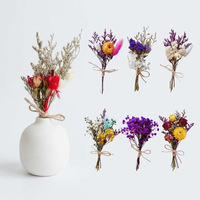 Mini Bouquet de Fleurs Séchées Herbe de la Pampa Naturelle Décoration Carte de Noël Accessoires Photo DIY Boîte Cadeau Fête