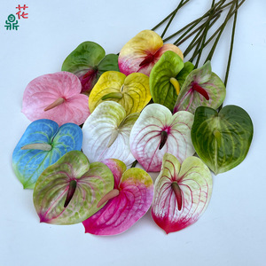 Artificial Anthuriums Mixed Color <b>Silk</b> <b>Flowers</b> Real Touch Wedding Decorations - Product Image 3