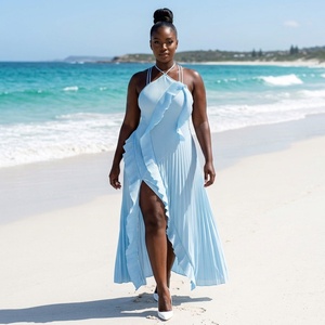Nouvelle Robe Longue Décontractée en Polyester <span class=keywords><strong>Grande</strong></span> <span class=keywords><strong>Taille</strong></span> pour Femmes Africaines avec Volants en Cascade, Idéale pour le Quotidien 2026 - Product Image 2