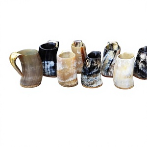 แก้วเบียร์ทำมือจากเขาควาย แก้วดื่มจากเขาธรรมชาติ ของตกแต่งบาร์ที่บ้าน - Product Image 1