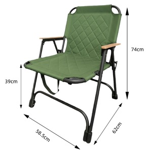 Military Style Outdoor Folding <b>Chair</b> Cotton <b>Padded</b> Portable Picnic <b>Chair</b> for Fishing BBQ Leisure Travel - Product Image 1