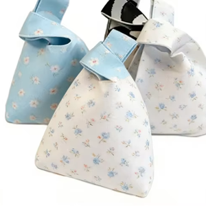 Bolsos de Lona Estilo Coreano en Oferta para Mujer, Lindos Bolsos Tejidos en Color Caramelo, Plegables para Compras - Product Image 2