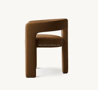Chaise de salle à manger moderne en tissu, fauteuil bas avec pieds en plastique, mobilier extensible pour la maison, le bureau et le parc
