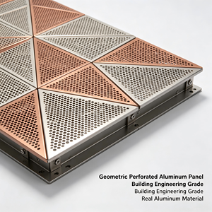 Panel de Fachada de Pared Cortina de Aluminio Perforado, Revestimiento Decorativo, Pantalla para Edificios Comerciales - Product Image 3
