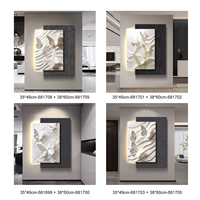 Art mural moderne de luxe à effet 3D, peinture décorative illuminée, motif papillon, décoration murale, décoration d'intérieur, entrée d'hôtel