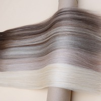 Extensions de cheveux Genius Weft de haute qualité, nouveau design, cheveux russes européens, sans couture, Remy, nouées à la main