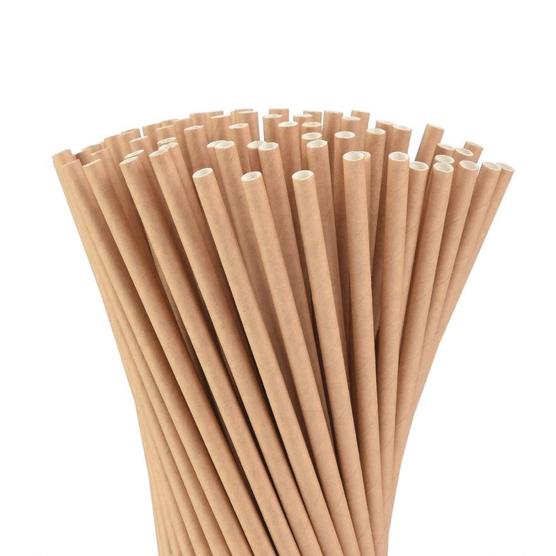 Brown Kraft Bendy Paper Straws Bending