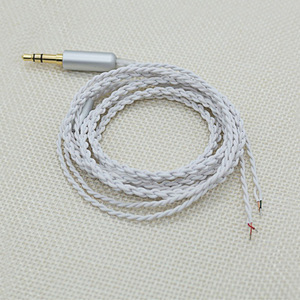 Cable para auriculares DIY con conector de 3.5mm, cable de cobre trenzado de PVC para reproductores MP3 - Product Image 1