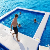 Bateau de plaisance gonflable flottant pour la piscine, la mer et l'océan, avec filet de protection contre les méduses