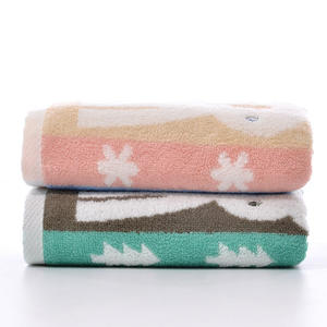 ผ้าขนหนูอาบน้ำคอตตอนเลิฟคิดส์ 25x50 ซม. ผ้าฝ้ายแท้ ลายการ์ตูน ดูดซับได้ดี เป็นมิตรกับผิวหนัง ใช้ในบ้าน - Product Image 1