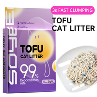 Litière pour chat en tofu, sable à faible poussière, absorbant les odeurs, effet agglomérant, parfum de lavande, litière pour chat en tofu jetable dans les toilettes