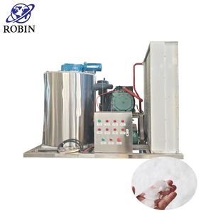 Machine professionnelle de fabrication de glace en flocons 3T 5T 10T 15T 20T, machine à glace en flocons commerciale automatique à refroidissement par eau salée pour bars - Product Image 2