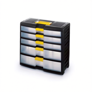 Unidad de Almacenamiento de Herramientas para Cabina, con 5 Cajones Transparentes y Asas Amarillas - Product Image 2