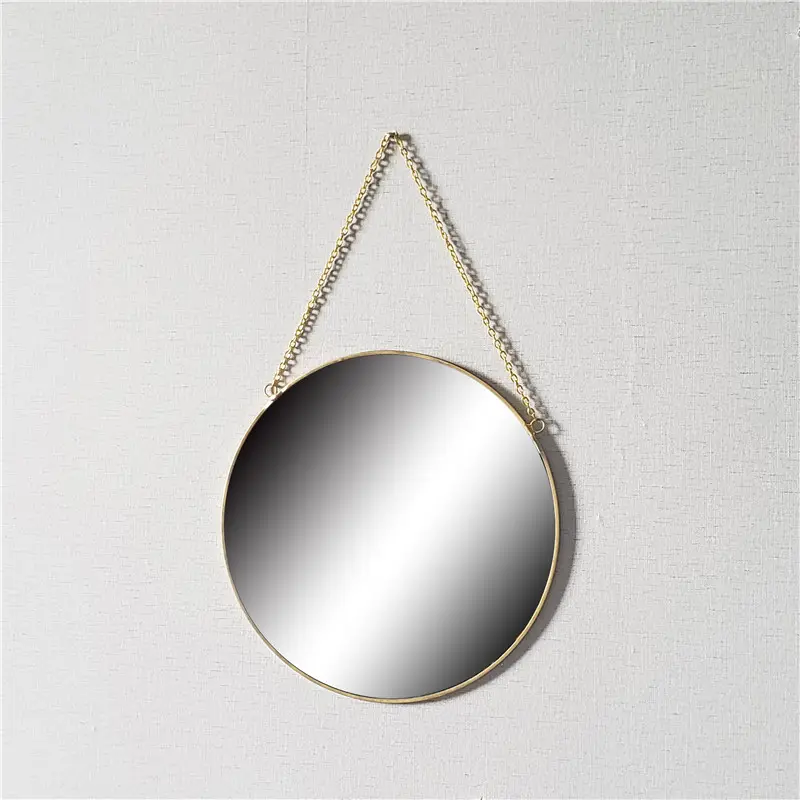 Benison Hotsell Wholesale Cosmetic Makeup Cooper Metal Decorative Wall Hanging Mirror For Promotional