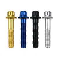 Bullone Esagonale M7 Rivestito PVD Classe 10.9 12.9 in Acciaio ad Alta Resistenza, Bullone Flangiato Colorato per Settore Automobilistico, Ferramenta Meccanica, Vendita all'Ingrosso OEM ODM
