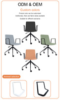 Chaise de bureau pivotante moderne en similicuir PU, réglable en hauteur avec vérin à gaz