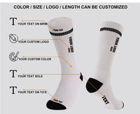 Chaussettes brodées en tricot de haute qualité, couleur blanche, nouveau design, logo personnalisé