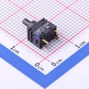 FP11SPC1B1TP00 Push Button Switch Through hole Switch Single Pole Single Throw - Normally Open Round Plunger Through Hole Black - Product Image 1