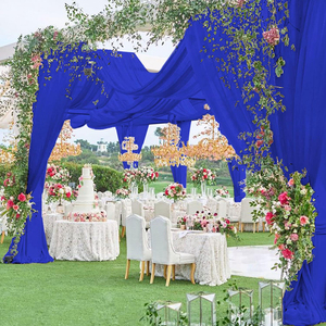 Wedding Arch Drapery <b>Curtains</b> Tulle Arbor Drapes for Wedding Tent 20x40 Drapes for Ceiling Chiffon Sheer Draping Fabric - Product Image 1