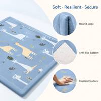 Tapis d'activités pour enfants en mousse haute densité, fabriqué à la machine, respectueux de l'environnement, motifs attrayants, imprimé animal, support en tissu non tissé, CPC