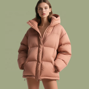 Vente en gros personnalisée manteaux pour femmes <span class=keywords><strong>chaud</strong></span> hiver <span class=keywords><strong>grande</strong></span> <span class=keywords><strong>taille</strong></span> travail écologique <span class=keywords><strong>grande</strong></span> <span class=keywords><strong>taille</strong></span> veste bouffante à la mode - Product Image 2