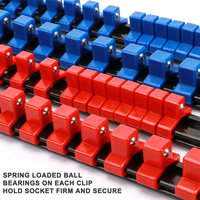6 pièces qualité professionnelle 1/4 3/8 1/2 pouces entraînement ABS organisateur magnétique prise Clip Rail support supports outils prise organisateurs