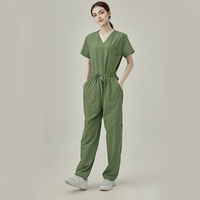 Chemise de gommage extensible à la mode de couleur foncée personnalisable chemisier médical tissé pour uniforme clinique dentaire avec logo