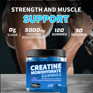 Complément pré-entraînement en marque privée OEM, gommes à la créatine, saveur personnalisée, 5000 mg de créatine monohydrate en gommes - Product Image 5