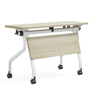 Table de conférence et de formation pliante, bureau mobile, chaise combinable pliable pour employés, bambou moderne et minimaliste