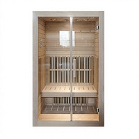 Sauna Kayu Solid Hemlock Kanada untuk Satu Orang, Penjualan Langsung Pabrik; Ruang Uap Inframerah Jauh Komersial untuk Hotel & Klub