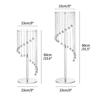 Perles de cristal rectangulaires claires support de fleurs en acrylique décoration de mariage centres de table