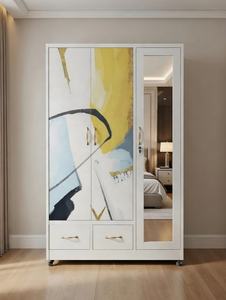 Armoire métallique verrouillable <span class=keywords><strong>sur</strong></span> <span class=keywords><strong>roulettes</strong></span> avec étagères réglables et <span class=keywords><strong>tringle</strong></span> de suspension pour rangement de vêtements - Product Image 5