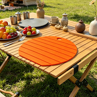Planche à découper en silicone de qualité alimentaire FCM, pliable, portable, antidérapante, 30x28cm, pour le camping en plein air, la cuisine, facile à nettoyer